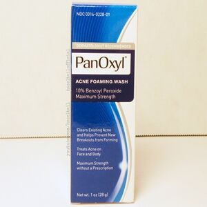 PanOxyl Acne Foaming Wash 10% Benzoyl Peroxide Maximum Strength 1 oz NEW IN BOX